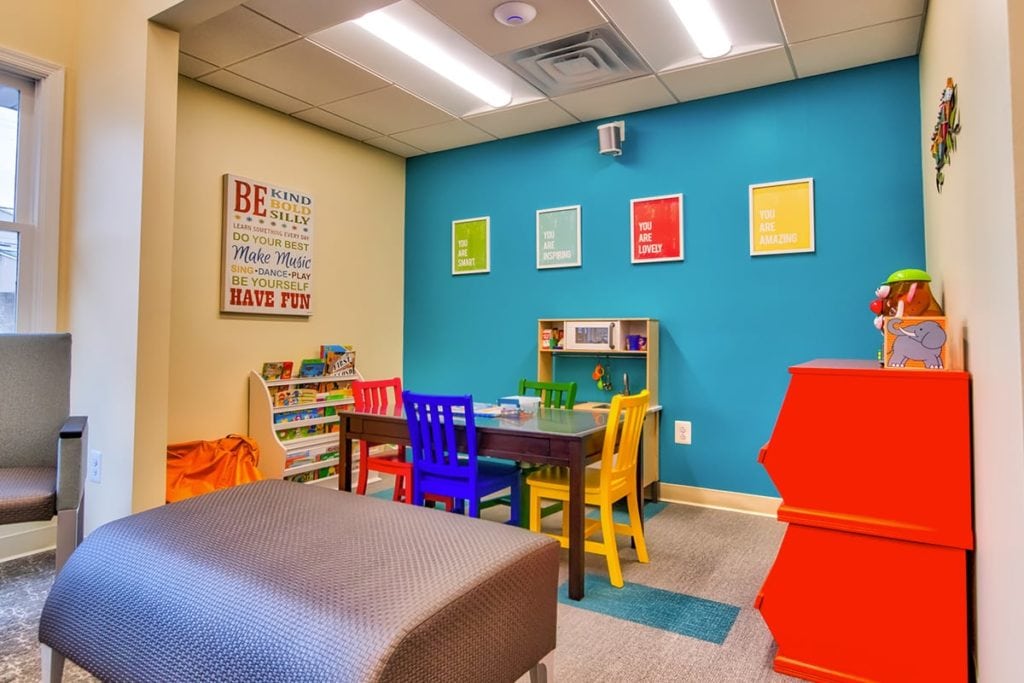 kids play area in our dental office