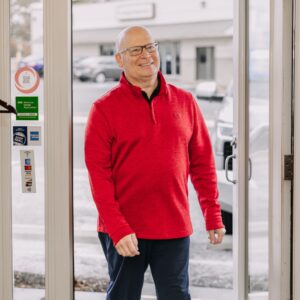 Patient arriving for routine dental visits at a family dental practice