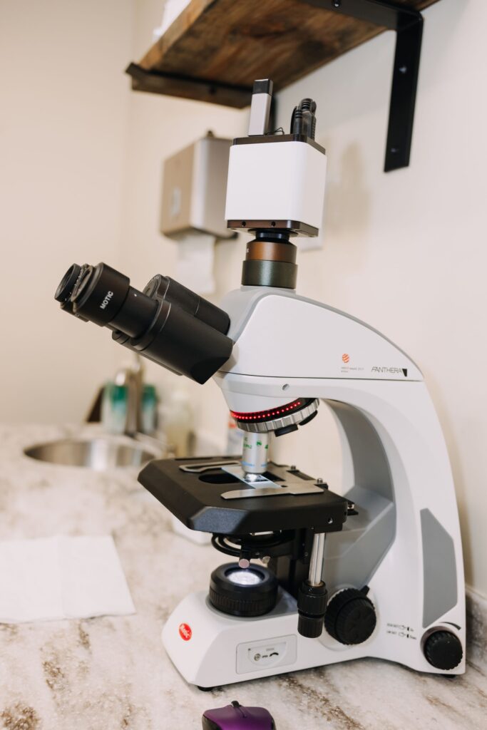 Advanced dental microscope used for wellness-centered oral health assessments