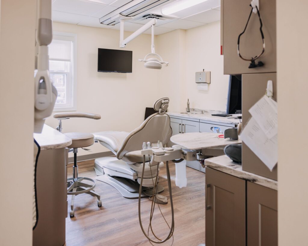 Comfortable dental exam room at Larrimore Family Dentistry